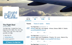 Use Twitter to find cheap flights