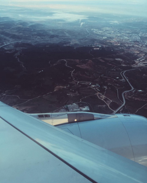 Flying over the Spanish countryside