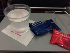 Comfort+ flyers get extra snack and beverage service, plus a hot towel before meals.